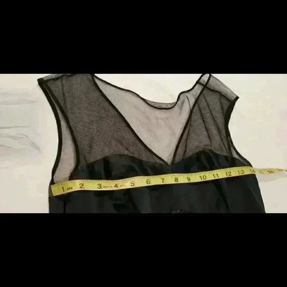 Vintage La Perla Black Silk Dress Sheer Lace Top Beaded Marvel Nighty Slip sz S - Picture 5 of 11